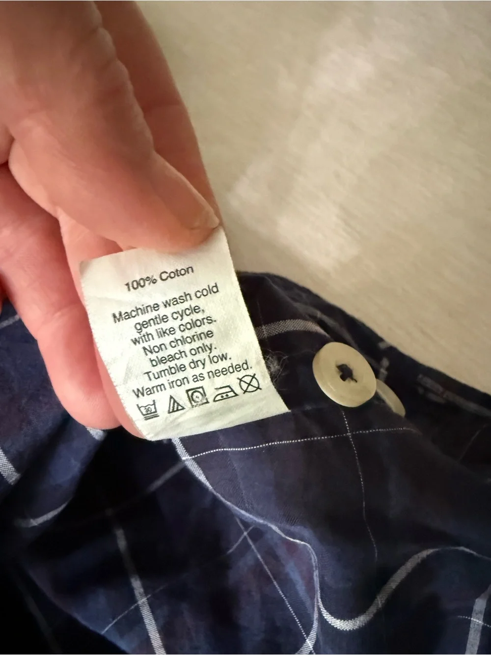 J. Crew Navy and Purpulish Plaid Button-Down size L excellent condition!